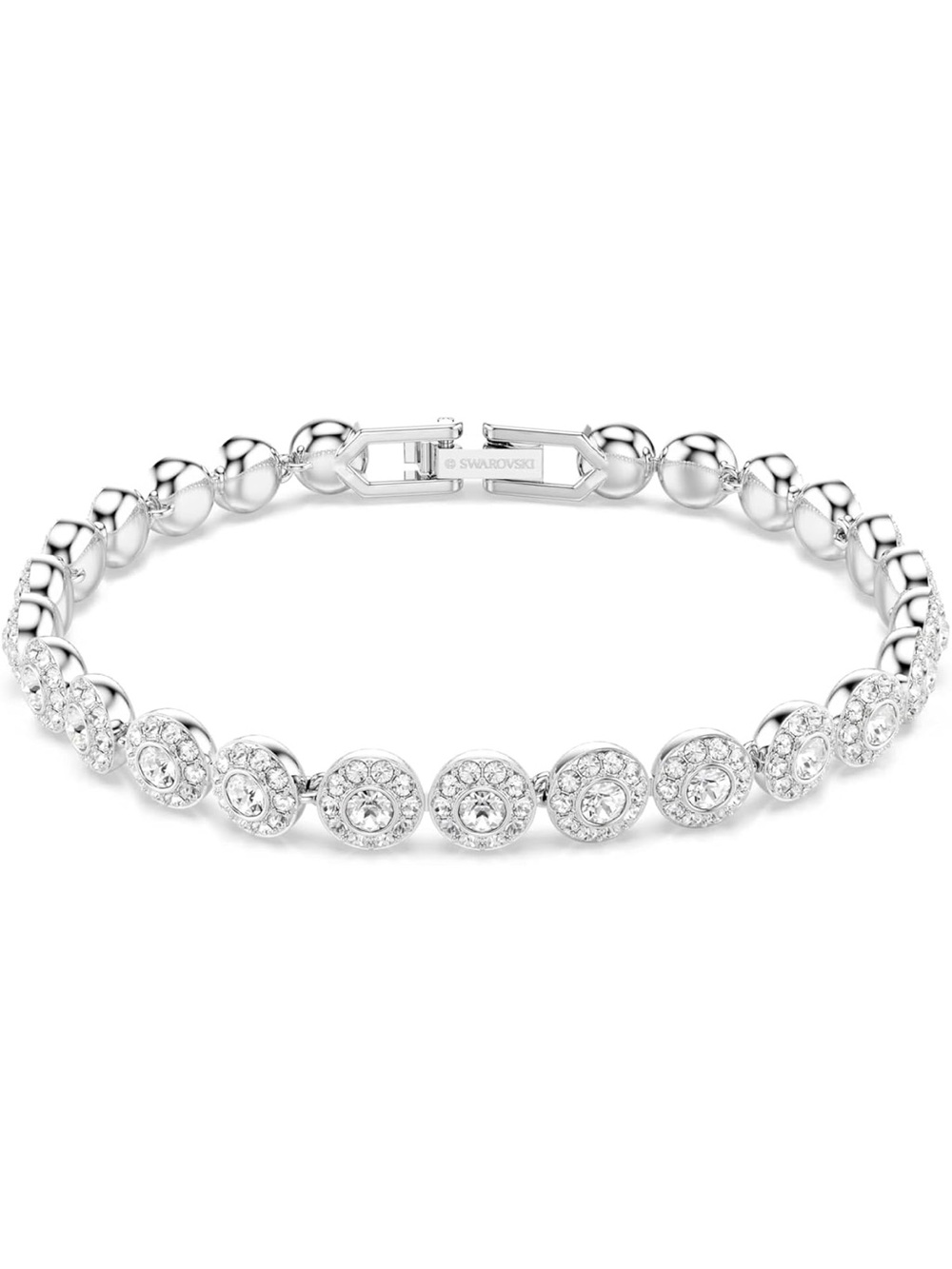 Swarovski Una Angelic Bracelet with White Crystals on a Rhodium Plated Setting